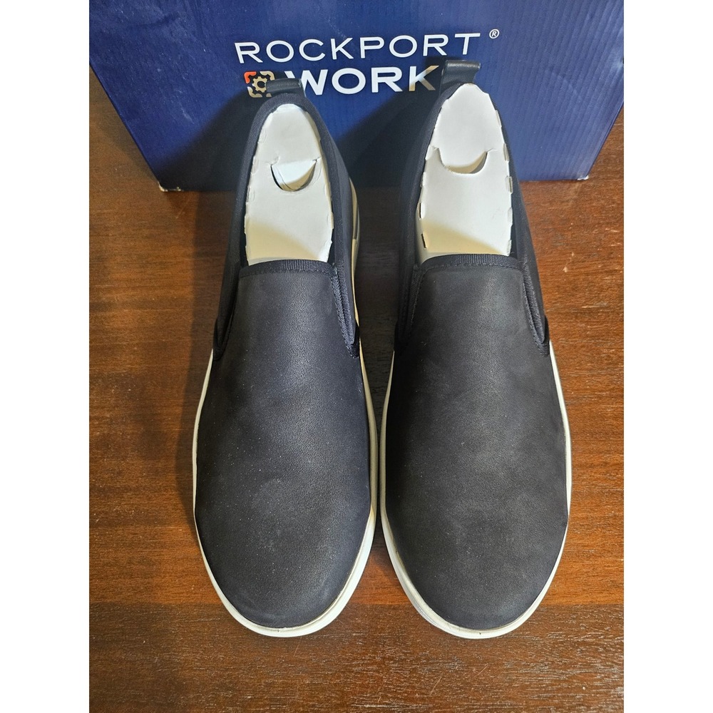 Rockport Parissa Work Women 8W Black Slip On Sneakers RK643 Slip Resistant